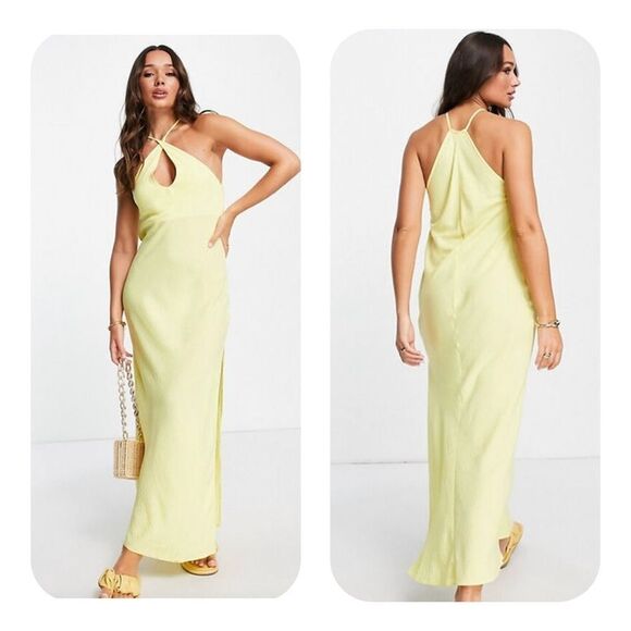ASOS Dresses & Skirts - ASOS DESIGN Wrap Neck Maxi Dress with Thigh Split. Size 6